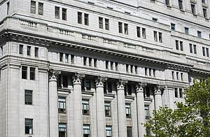 Montreal, Quebec, Canada; Architectural detail of Sunlife building