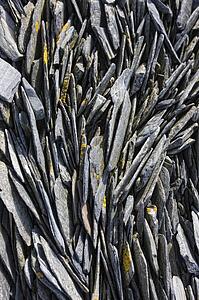 Slate rocks on beach