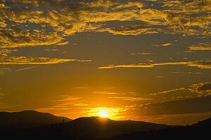Sunset over landscape