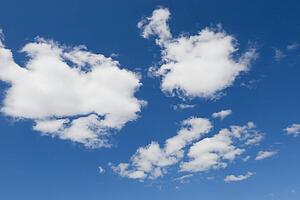 Lake of the Woods, Ontario, Canada; Cloud formation in blue sky