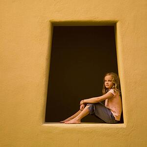 Sitting in a window