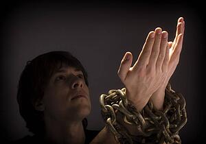 Man in chains