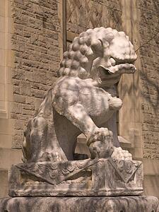 Statue outside the Royal Ontario Museum, Toronto, Ontario, Canada