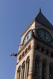 Clock tower of Old City Hall, Toronto, Ontario, Canada