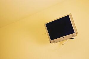 Flat screen TV on a wall 