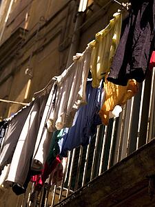 Laundry drying, Naples, Italy 