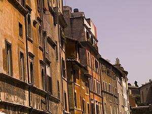 Weathered buildings, Rome, Italy 