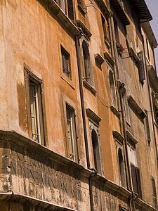 Weathered buildings, Rome, Italy 