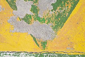 Distressed paint on concrete wall