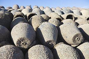 Fuengirola, Spain; Pots used by professional fishermen to catch octopus
