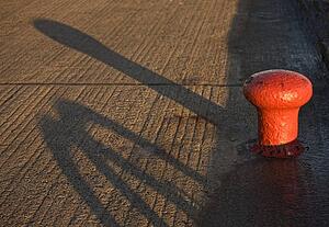 Seahouses, Northumberland, England; Mooring bollard