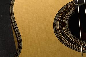 Close-up of an acoustic guitar