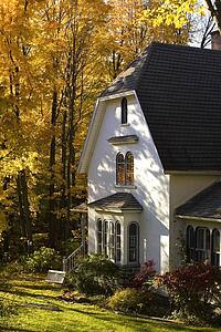 Waterloo, Quebec, Canada; House in autumn