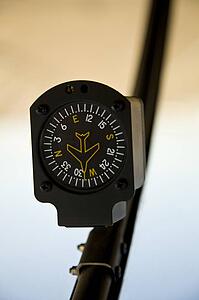 Compass attached to a helicopter beam