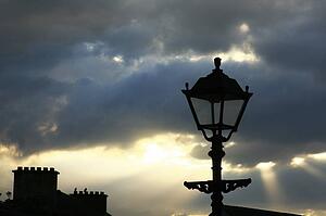 Dungarvan, Co Waterford, Ireland; Old street lantern