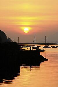 Bantry Bay, Bantry, Co Cork, Ireland; Sunset over harbour