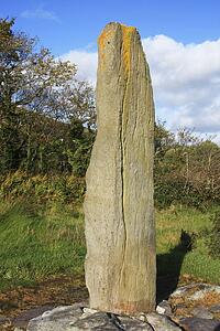 Caherdaniel Ogham Stone, Co Kerry, Ireland; Ancient inscription on stone