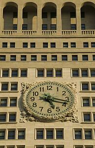 Clock on the side of a building