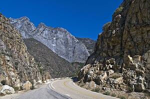 A road through Kings Canyon National Park, California, USA