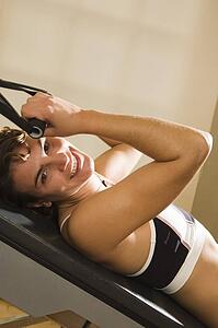 Young woman working out