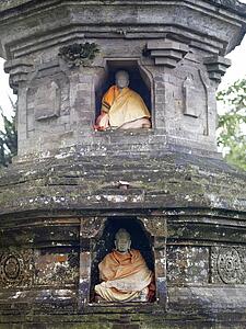Bali, Indonesia; Ulun Danu Temple statues