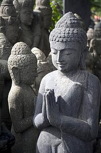 Bali, Indonesia, Asia; Stone statues