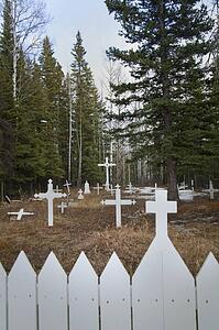 Crosses in a cemetery