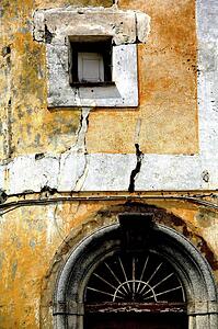 Ravello, Italy; weathered wall