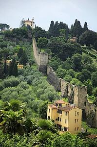 Florence, Italy; 14th century walls of Florence