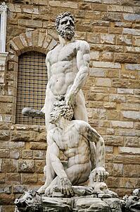 Florence, Italy; statue of Hercules and Caucus