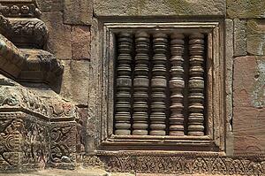Phanom Rung Historical Park, Ban Ta Pek, Thailand; Stone wall carving