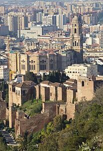 Malaga, Andalusia, Spain; View over the city