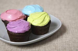 Cupcakes with colored icing