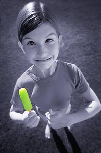 Girl with popsicle