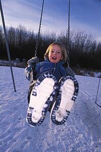 Child on swing