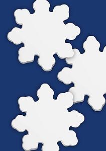 Stylized snowflakes with blue background