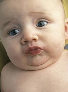 Baby making faces