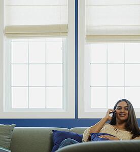 Phone call by the window