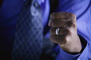Businessman's fist