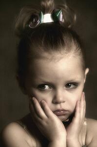 Portrait of Girl getting ready for dance recital