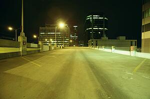 Top level of parkade