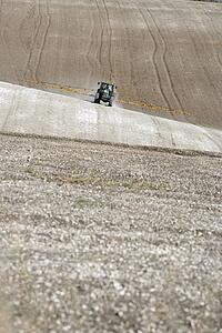 Tractor Spraying Field