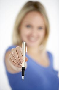 Woman Holding Diary