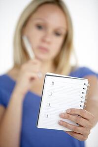 Woman Holding Diary