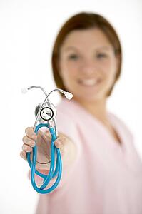 Female Doctor Holding Stethescope