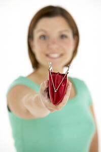 Woman Holding Purse