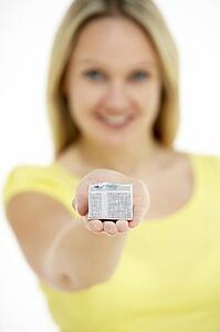 Woman Holding Small Gift
