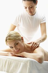 Young Woman Enjoying Massage