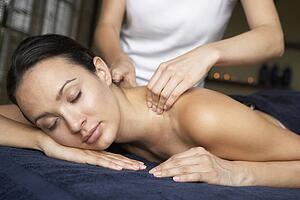 Young Woman Enjoying Massage