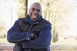 Man On Autumn Walk